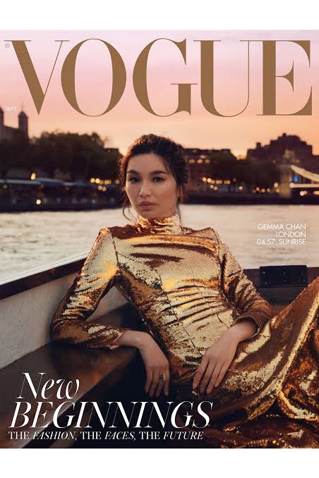 British Vogue September issue cover featuring Gemma Chan