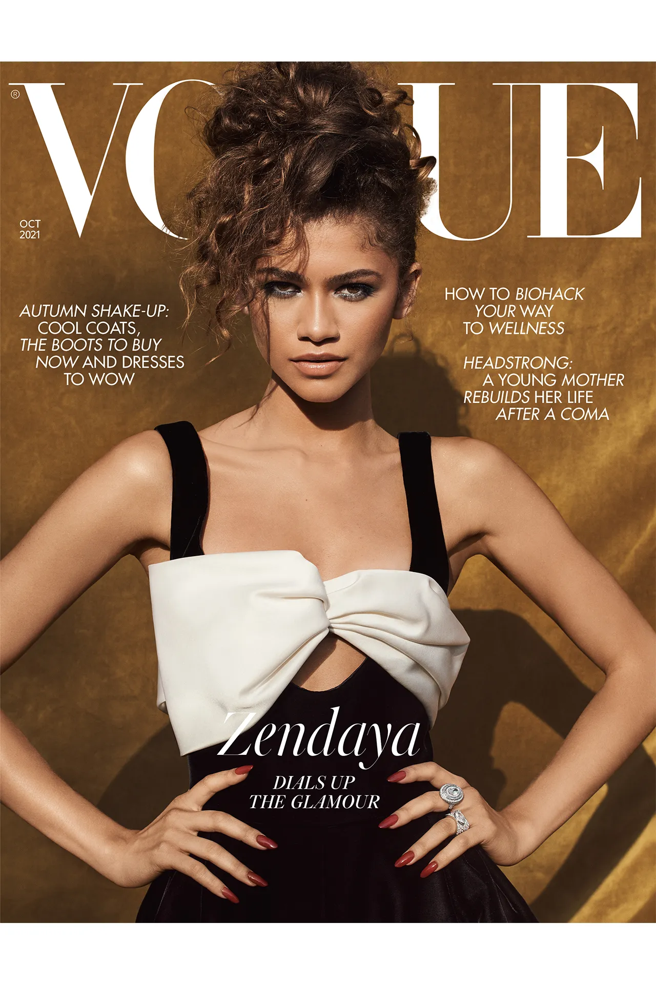 British Vogue October 2021 cover featuring Zendaya